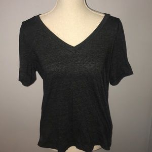 forever 21 dark gray v neck t-shirt